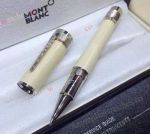 Mont Blanc Gandhi Cream Barrel Silver Rollerball Pen / Best Copy Mont Blanc Pens